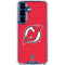NHL New Jersey Devils Solid Background Galaxy S25 Clear Case